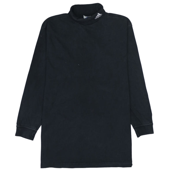 Adidas Vintage 90's Black Turtle Neck Lightweight Sweater Large