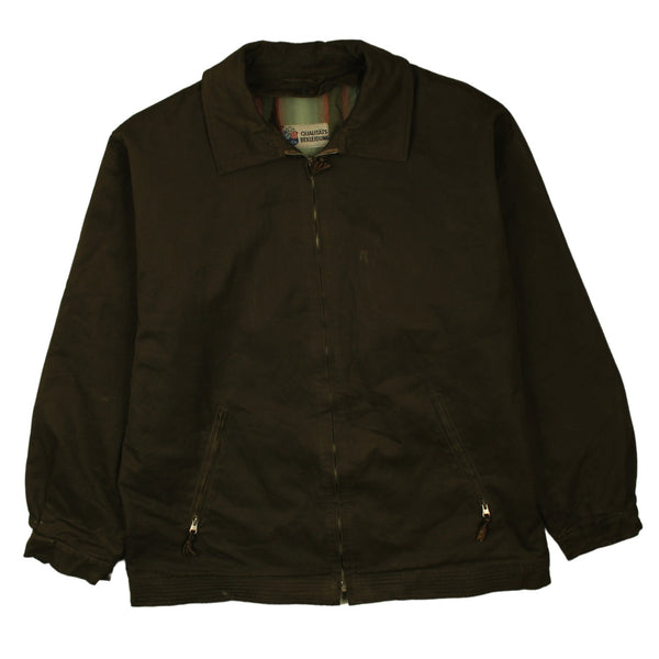 Active 90's Plain Full Zip Up Windbreaker Large (missing sizing label) Brown