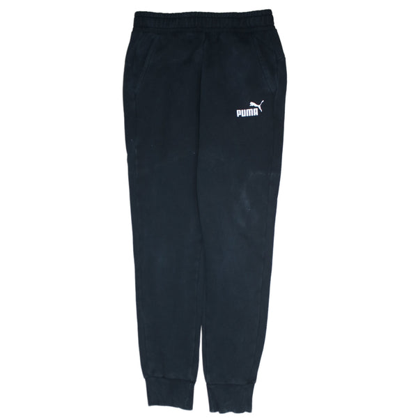 Puma 90's Elasticated Waistband Drawstrings Casual Joggers / Sweatpants Small Black