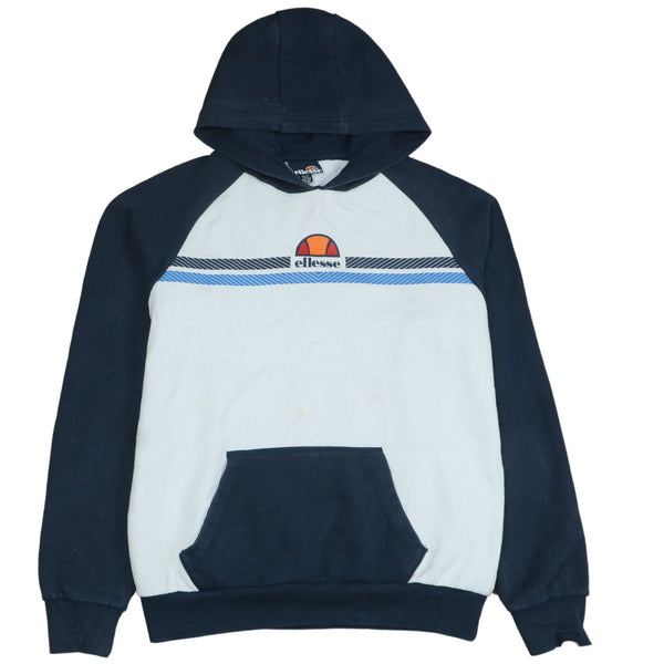 Ellesse Women's XLarge Drawstring Pullover Hoodie Navy Blue 90s Vtg