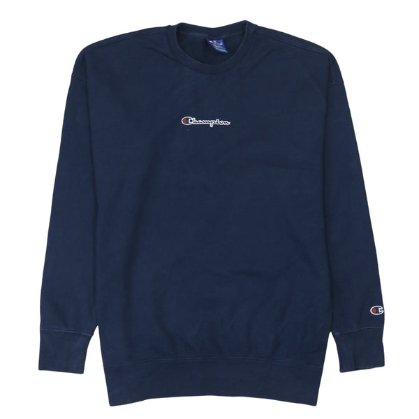 Champion 90's Lightweight Crew Neck Sweatshirt Medium Navy Blue
