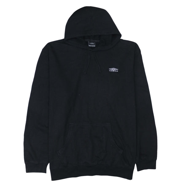 Umbro 90's Drawstring Pockets Pullover Hoodie XLarge Black