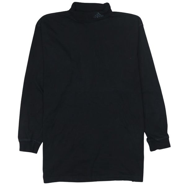 Adidas 90's Lightweight Turtle Neck Jumper / Sweater Large Black