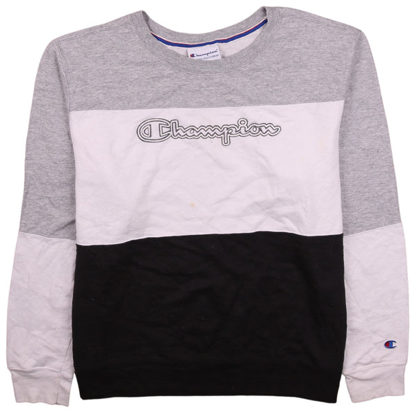 Champion Men's XL 90's Black Spellout Crewneck Sweatshirt Vintage