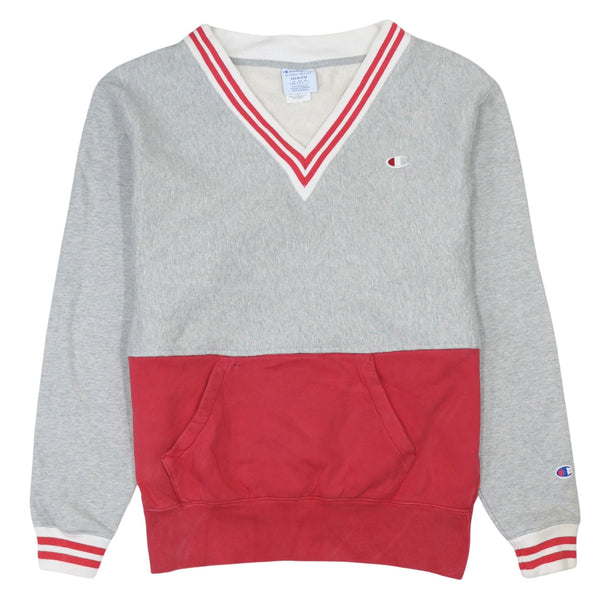 Champion 90's Lightweight V Neck Sweatshirt Medium Grey