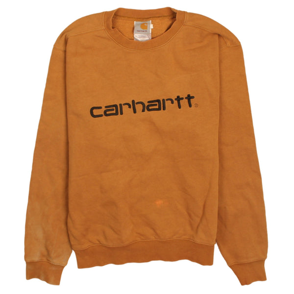 Carhartt 90's Spellout Crew Neck Sweatshirt XSmall Brown