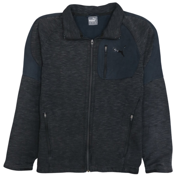 Puma 90's Lightweight Full Zip Up Sweatshirt Small Black