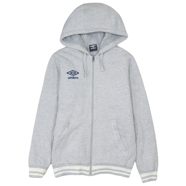 Umbro Vintage 90's Full Zip Hoodie Small Grey