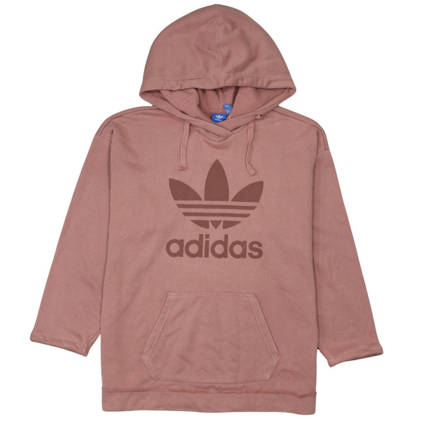 Adidas 90's Spellout Pullover Hoodie Small Pink
