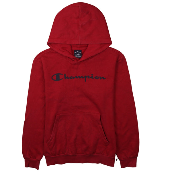 Champion Vintage 90's Red Spellout Hoodie Women's XLarge Pullover