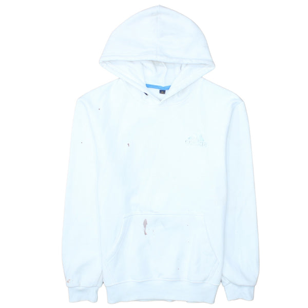 Adidas 90's Drawstring Pockets Pullover Hoodie Medium White