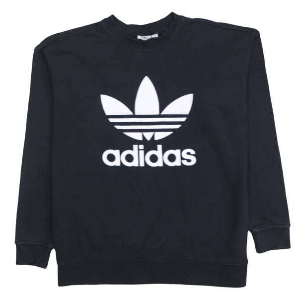 Adidas 90's Spellout Crew Neck Sweatshirt Large  Black