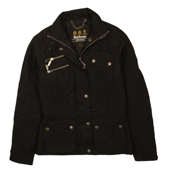 Barbour 90's Wax Jacket Full Zip Up Windbreaker XSmall (missing sizing label) Black