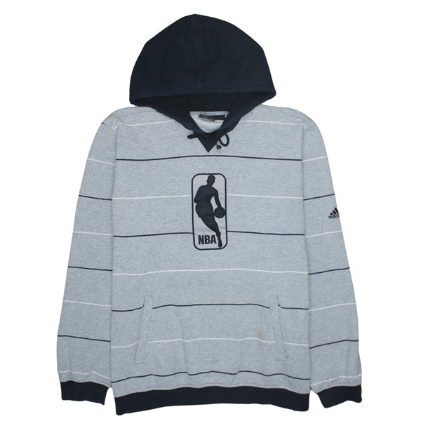 Adidas 90's NBA Pullover Hoodie Large Grey
