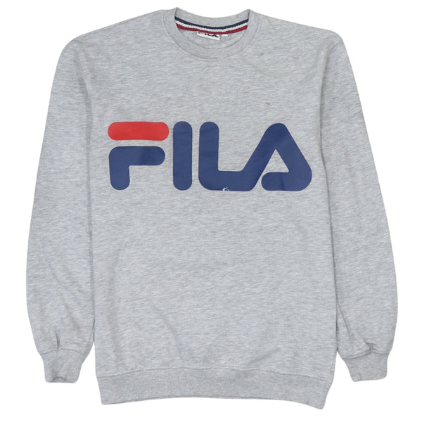Fila 90's Spellout Crew Neck Sweatshirt XSmall Grey