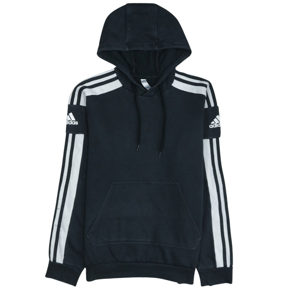 Adidas Vintage 90's Black Striped Sleeve Pullover Hoodie Small Men