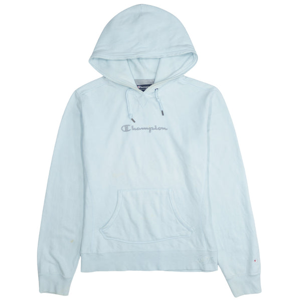 Champion 90's Vintage Blue Spellout Pullover Hoodie Men's XLarge