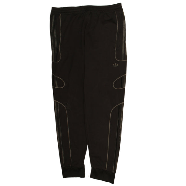 Adidas 90's Vintage Black Large Joggers Sweatpants Drawstring Waist