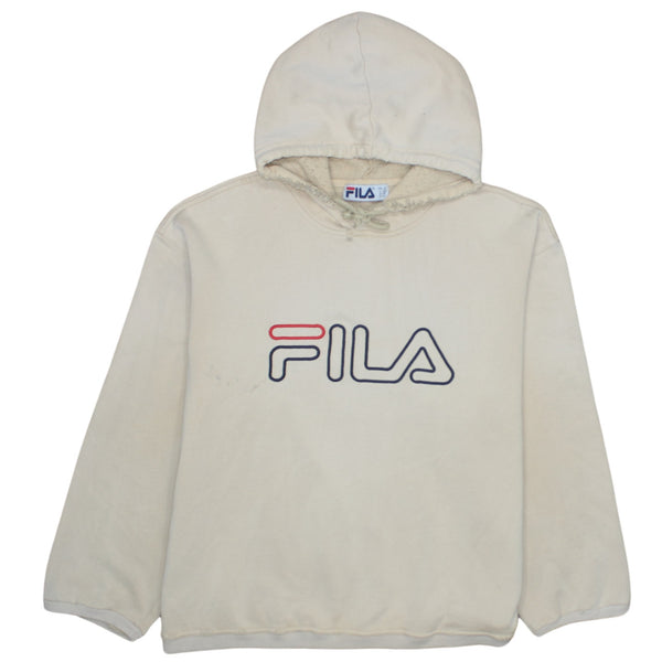 Fila 90's Spellout Pullover Hoodie Medium Beige Cream