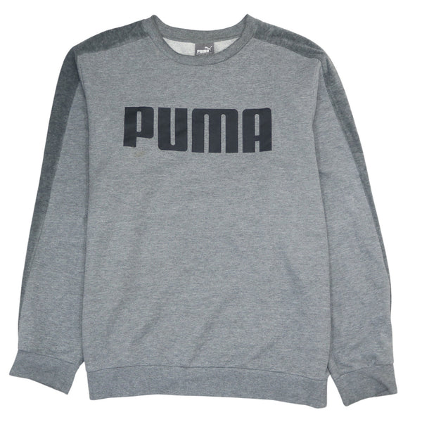 Puma 90's Spellout Crew Neck Sweatshirt Large Grey
