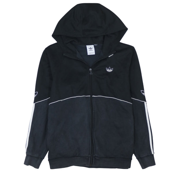 Adidas Vintage 90's Black Full Zip Hoodie Medium Sportswear Retro