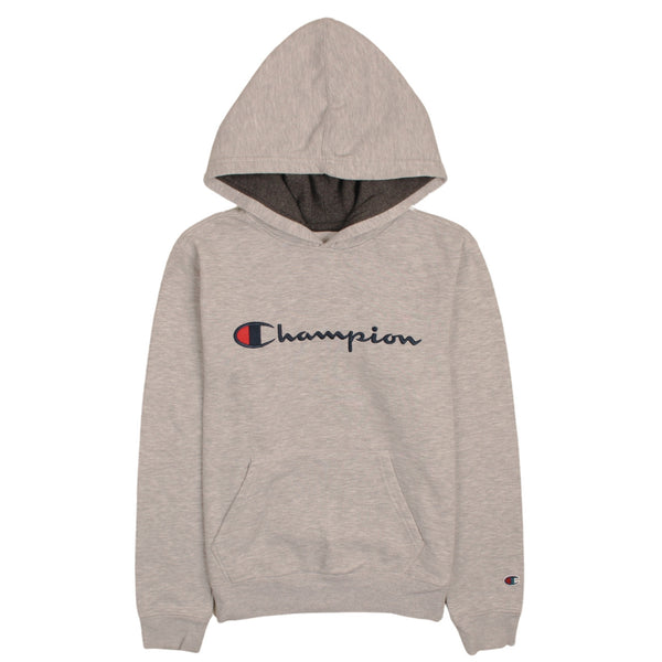 Champion 90's Vintage Grey Spellout Pullover Hoodie Women's Large