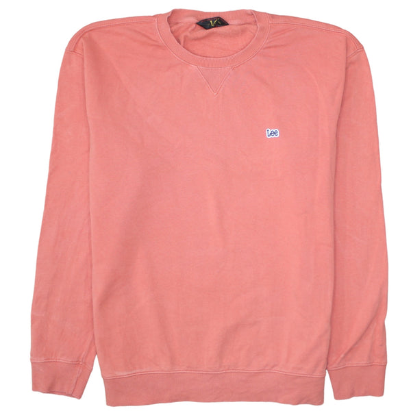 Lee 90's Lightweight Crew Neck Sweatshirt Large Pink