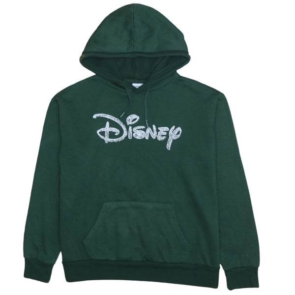 Vintage Disney 90's Green Spellout Pullover Hoodie Women's Medium