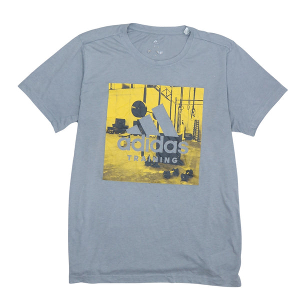 Adidas 90's Spellout Short Sleeves T Shirt Large  Grey