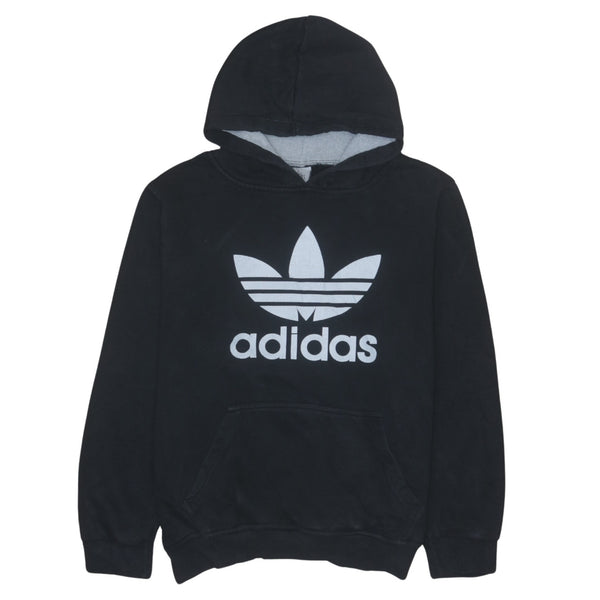 Adidas Spellout 90's Black Pullover Hoodie Men's XSmall Vintage