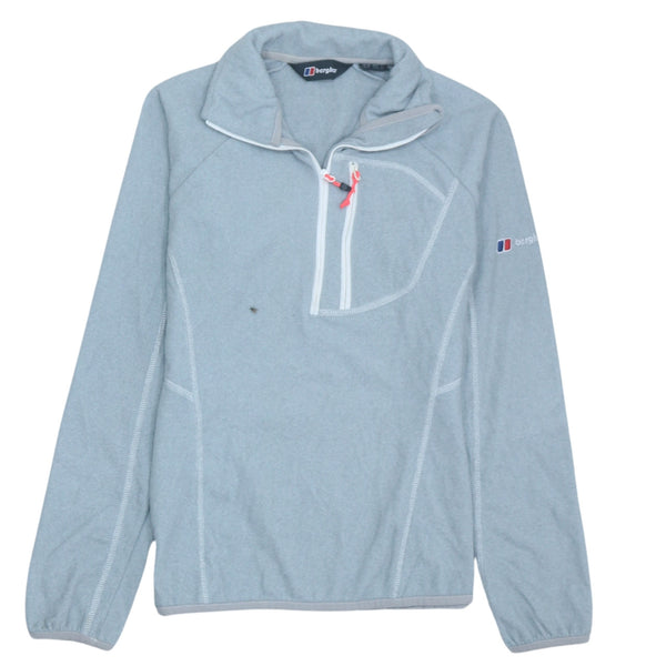 Berghaus 90's Hiking Warm Half Zip Fleece Jumper Small Grey