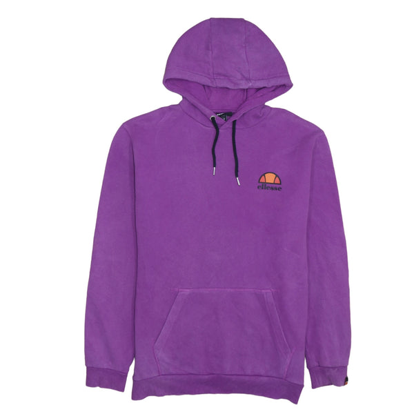 Ellesse Vintage 90's Purple Hoodie Medium Pullover with Drawstring Pockets