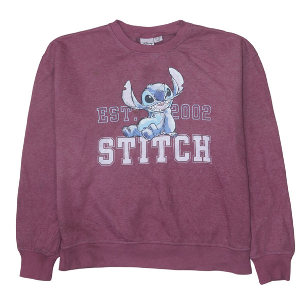 Vintage Disney 90's Stitch Red Crew Neck Sweatshirt Women's Small