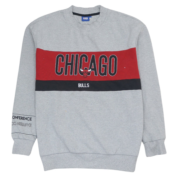 Vintage NBA 90's Chicago Bulls Grey Crew Neck Sweatshirt Men's Large