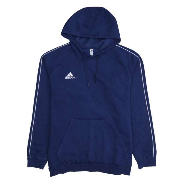 Adidas 90's Drawstring Pockets Pullover Hoodie XLarge Navy Blue