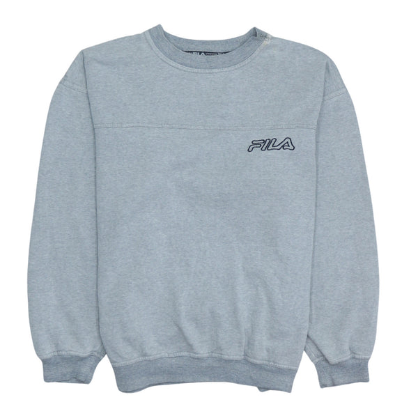 Vintage Fila 90's Grey Round Neck Sweatshirt Men's Large