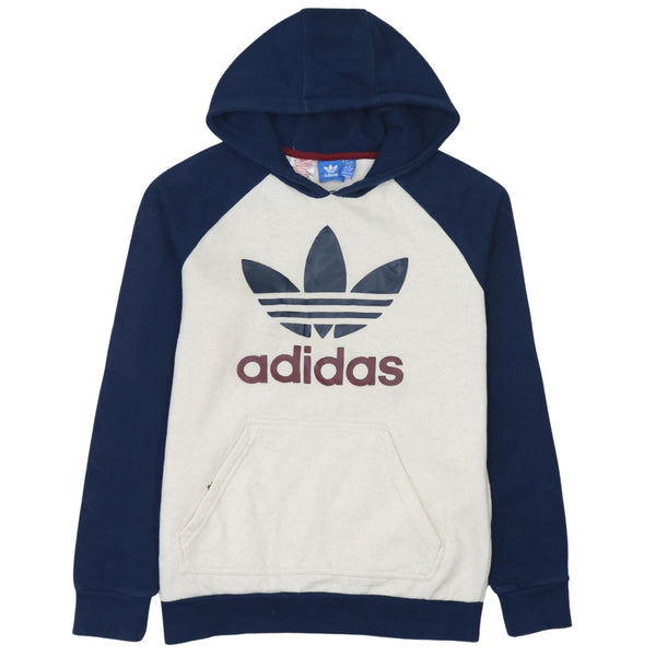 Adidas 90's Beige Cream Spellout Pullover Hoodie Women's Large