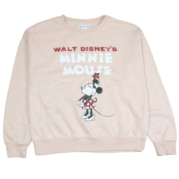 Vintage Disney 90's Pink Mickey Mouse Crew Neck Sweatshirt Women S