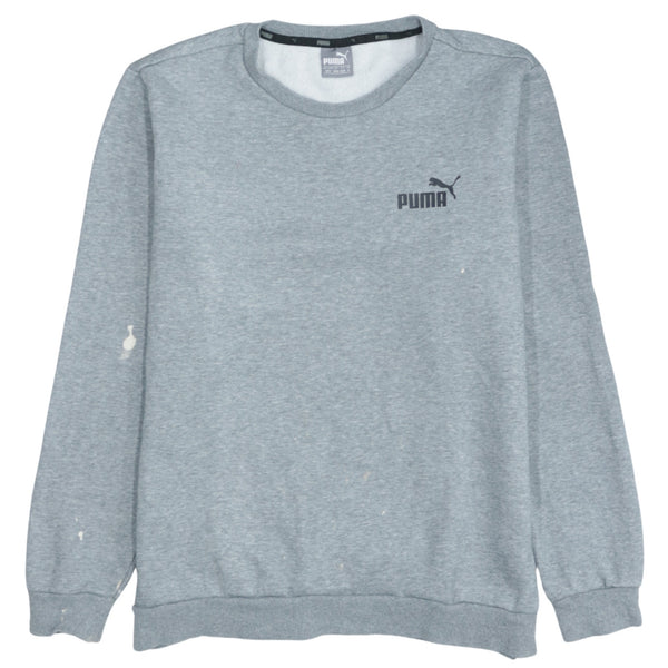 Puma 90's Vintage Lightweight Crew Neck Sweatshirt Grey Med