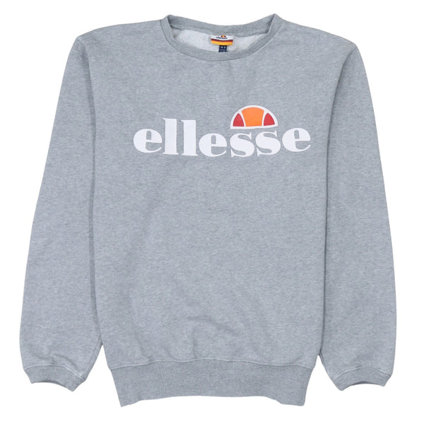 Ellesse 90's Spellout Crew Neck Sweatshirt Small  Grey