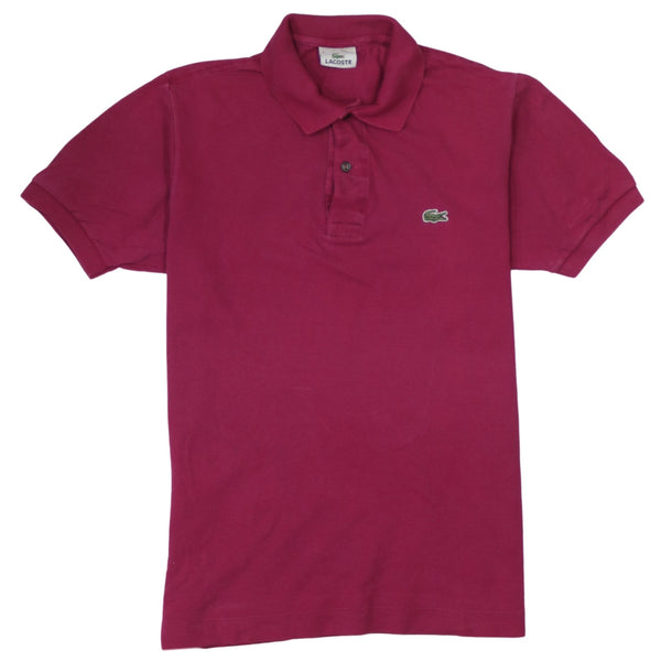 Lacoste 90's Short Sleeves Quarter Button Polo Shirt Medium  Pink