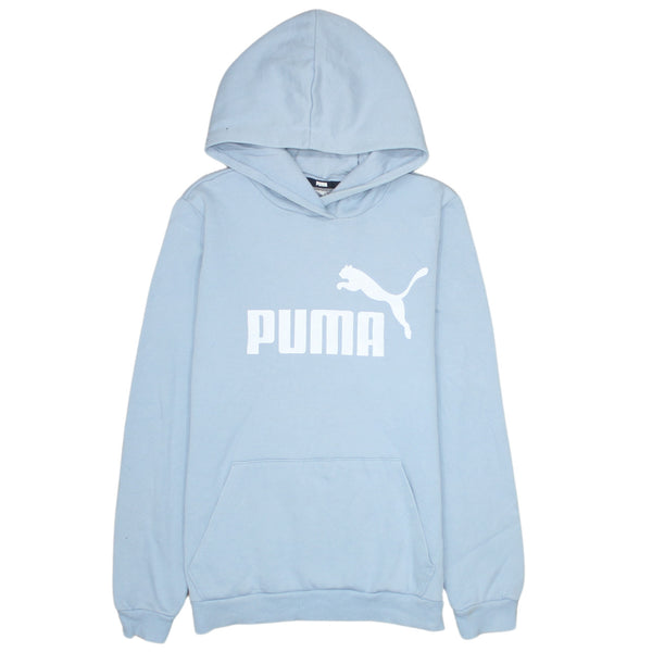 Puma 90's Spellout Pullover Hoodie Large Blue
