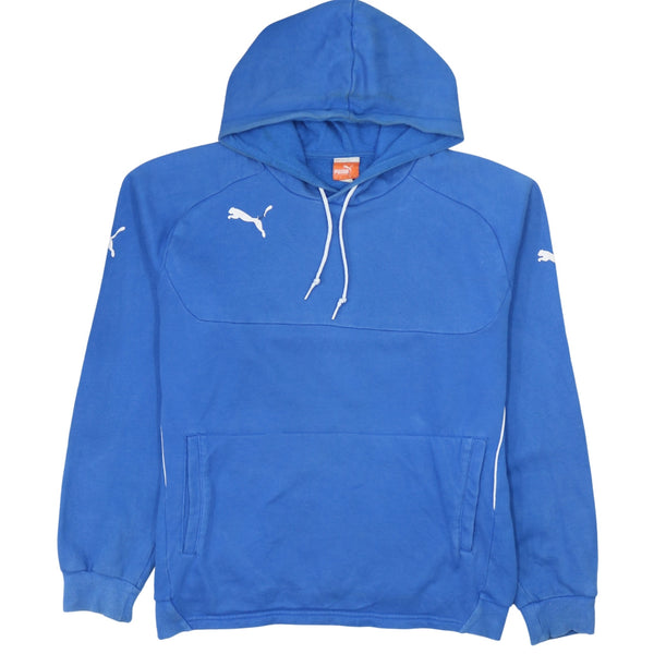 Puma 90's Blue Lightweight Vintage Pullover Hoodie Men's Medium