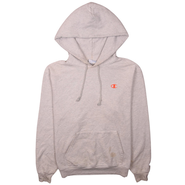 Champion 90's Grey Hoodie Small with Drawstring & Pockets B Grade
