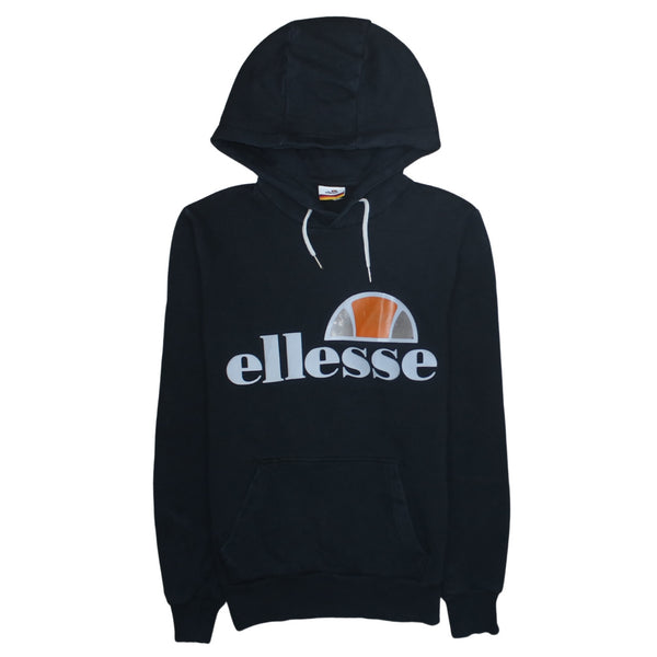 Ellesse 90's Spellout Pullover Hoodie XSmall  Black