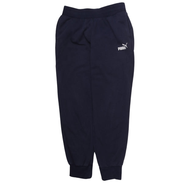 Puma 90's Vintage Navy Blue Elastic Waist Drawstring Joggers Small