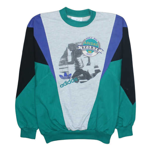 Adidas 90's Lightweight Crew Neck Sweatshirt Medium Green