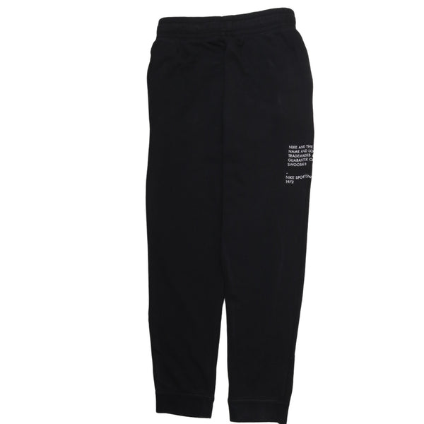 Nike 90's Black Swoosh Elasticated Drawstring Trousers Mens Large Vintage