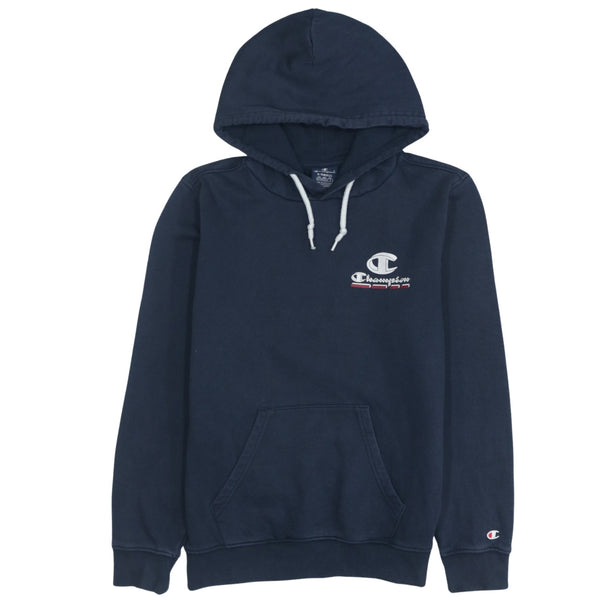 Champion Vintage 90's Navy Blue Drawstring Pullover Hoodie XSmall