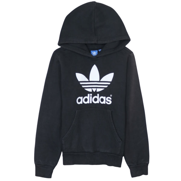 Adidas 90's Spellout Pullover Hoodie Medium  Black